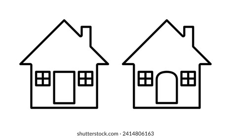 vector de conjunto de iconos de línea de inicio. Ilustración de icono de esquema de generación aislada en fondo blanco.