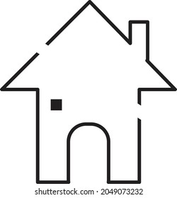 Plantilla de diseño vectorial de icono de línea de inicio e ilustración con trazo editable