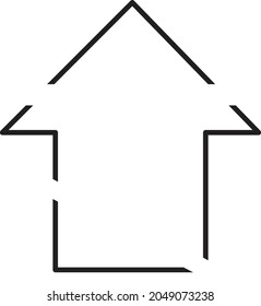 Startsymbol, Vektordesign-Vorlage und Illustration mit bearbeitetem Strich