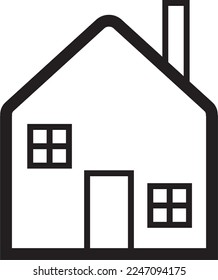 Home line icon vector design template and illustration with editable stroke