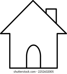 Home line icon vector design template and illustration with editable stroke
