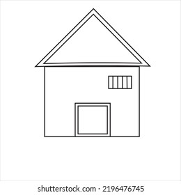 Home line icon vector. House icon symbol illustration. on white background.