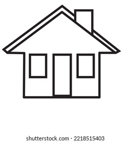 Home line icon vector. House icon symbol illustration