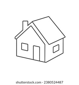 Home line icon vector. House, real estate icon symbol isolated