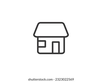 Home line icon vector with modern style. House icon symbol illustration