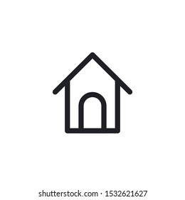 Home Line Icon Vector Symbol Eps