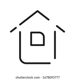 Símbolo vector de icono de línea particular