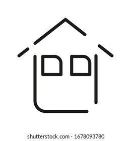 Símbolo vector de icono de línea particular