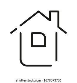 Símbolo vector de icono de línea particular