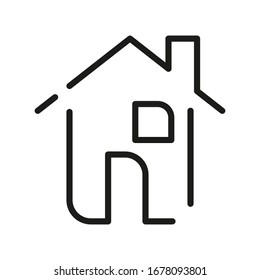 Home Line Icon Vector Symbol