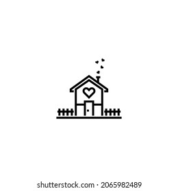 Home Line Icon, Vektorvorlage