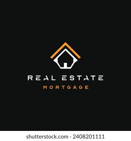 home line icons isolated on a black background. House icons sign house, palace, resort, apartment, tower and more.