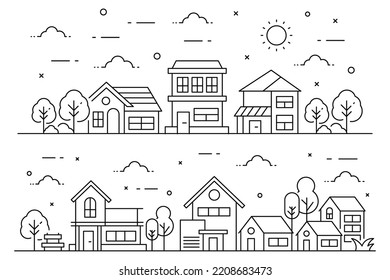 Home line illustration design. Home line style