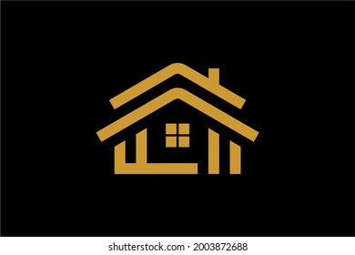 Home line logo design vector. House illustration sign.