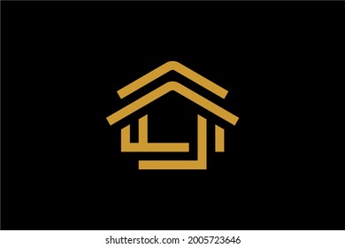 Home line logo design vector. House illustration sign.