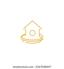 imagen vectorial de logotipo de línea de inicio