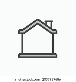 home Line solid colour icon for business website,apps, and many more