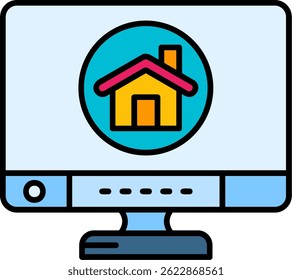 Startseite Linie Vektor Icon Design