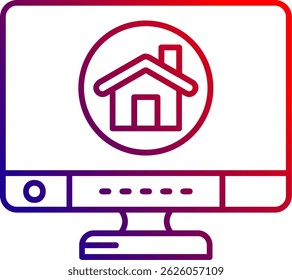 Startseite Linie Vektor Icon Design
