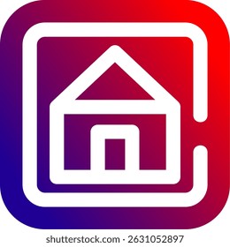 Startseite Linie Vektor Icon Design