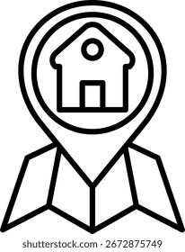 Startseite Linie Vektor Icon Design