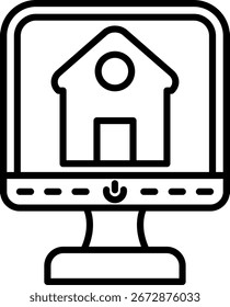 Home Line Diseño de íconos de Vector