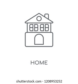 Home linear icon. Home concept stroke symbol design. Thin graphic elements vector illustration, outline pattern on a white background, eps 10.