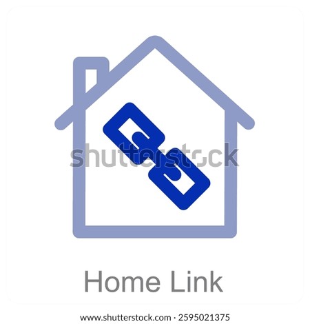 Home Link and house icon concept