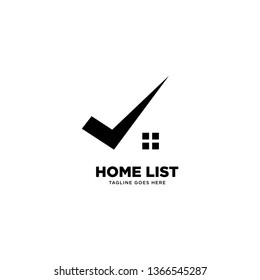Home List logo template vector illustration - Vector