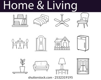 Home  Living Interior Design Icons