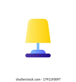 Home Living Sleep Lamp Icon in Flat Icon Style with Gradient Peach and Purple Color for Apps Icon