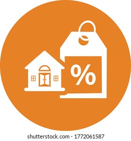 Home loan discount vector icon