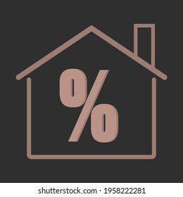 Home Loan Fixed And Variable Rate Vector Illustration	