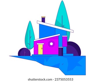 Home loan flat vector concept operation illustration
