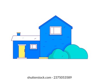 Home loan flat vector concept operation illustration
