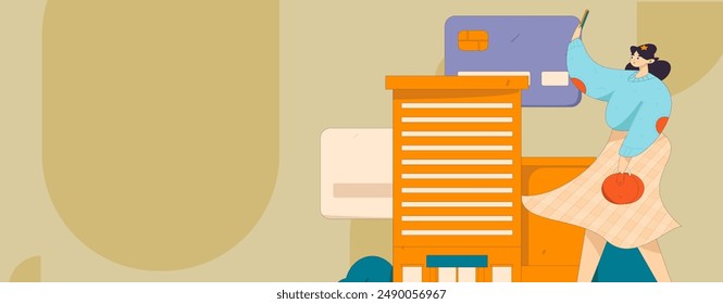 Home loan flat vector concept operation illustration
