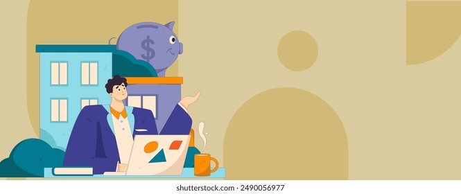Wohnungskredit Flache Vektorgrafik Konzept Operation Illustration
