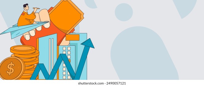 Home loan flat vector concept operation illustration
