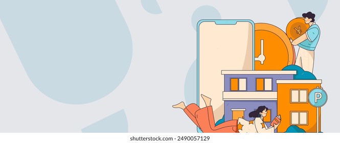 Wohnungskredit Flache Vektorgrafik Konzept Operation Illustration
