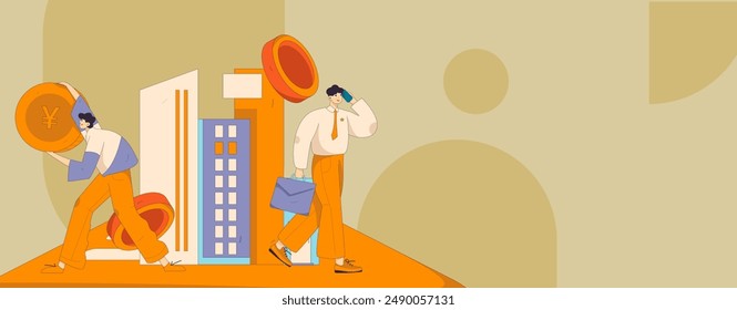 Wohnungskredit Flache Vektorgrafik Konzept Operation Illustration
