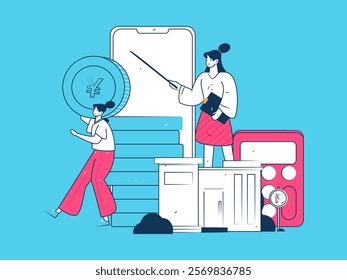 Home loan flat vector concept operation illustration
