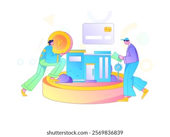 Home loan flat vector concept operation illustration
