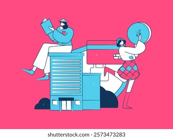 Home loan flat vector concept operation illustration
