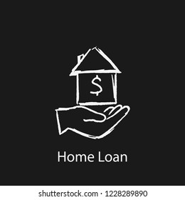 home loan icon. Element of finance icon for mobile concept and web apps. Hand drawn home loan icon can be used for web and mobile