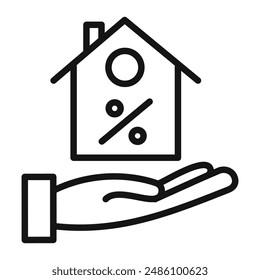 home loan icon mark in filled style