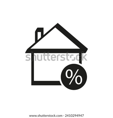 Home loan icon. Real estate symbol. Bank loans. Mortgage sign icon. Vector illustration. EPS 10.