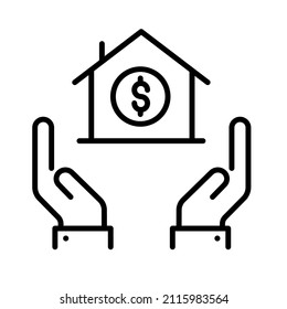 home loan icon thin line
