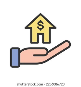 Home Loan Icon vector image. Suitable for mobile apps, web apps and print media.