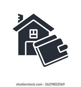 icono de préstamo de casa. Vector. Movimiento editable. signo de estilo lineal para uso Diseño web, logotipo. Ilustración de símbolo.