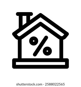 home loan line icon. vector icon for your website, mobile, presentation, and logo design.
